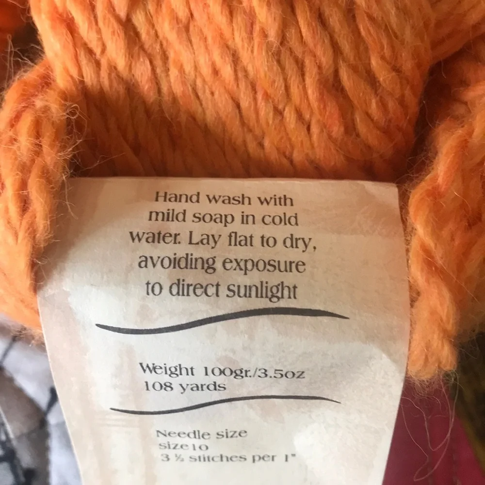 Orange Yarn Three Skeins for Kitting Arts & Crafts - Picture 4 of 8